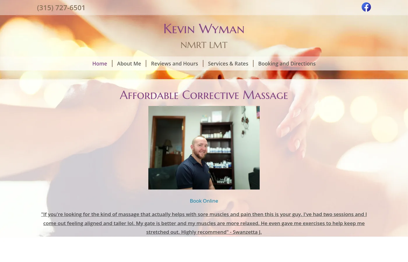 Original Affordable Corrective Massage AMTA member page — generic directory template